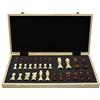 Icegrey Scacchiera in Legno Pieghevole Giochi Tradizionali Stoccaggio Portatile Set di Scacchi Internazionali per Viaggio Gioco da Tavolo per Adulti Bambini 40x40cm