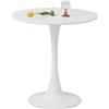 JZGORC Tavolo da Pranzo Rotondo Moderno, Tavolo da Pranzo Rotondo da 70 cm, Adatto per 2-4 Persone, Perfetto per Soggiorno, Sala da Pranzo, Cucina, Caffè - Bianco