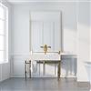 [en.casa] Specchio da Parete 60 x 90 cm Specchio Rettangolare a Taglio Sfaccettato Fissaggio Verticale-Orizzontale Cornice in Plastica Color Oro