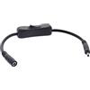 InLine Cavo DC con interruttore, spina DC 3,5 x 1,35 mm, AWG 18, nero, 0,2 m, 26906I