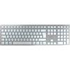 CHERRY KW 9100 SLIM FOR MAC, Tastiera Mac Senza Fili, Layout per il Regno Unito (QWERTY), Connessione Bluetooth o Wireless 2,4 GHz, Tasti Piatti, Ricaricabile, Bianco-Argento