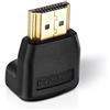 HDSupply HA070 Adattatore HDMI - HDMI 90° (HDMI A maschio (da 19 poli) a HDMI A femmina (19 poli), angolato a 90 °), nero
