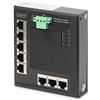 DIGITUS Switch di rete flat - Gigabit Ethernet 8 porte - Montaggio su DIN rail - Morsettiera - Senza ventole - Nero/blu