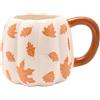 Widdop and Co Country Living - Tazza in ceramica con foglie d'arancio | Accoglienti bevande calde, regalo stagionale per gli amanti del caffè e del tè