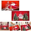 Zuzer Tappeto Natalizio 2PCS Rosso Zerbino Natalizio Tappetino Natale,Antiscivolo Lavabile Tappeto Soggiorno Cucina Camera da Letto Tappeto Per Christma Decorazione