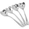 Segutage Set Cucchiaini da 4 Pezzi, Cucchiaini da tè in Acciaio Inossidabile a Forma di Cuore Cucchiaio Mini Cucchiainis con a Forma di Cuore per Gelati Cocktail Frappè