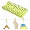 Cozary 30 Pezzi Mollette per Bucato con Gancio, Plastica Clothes Pegs Stabile con Fori Rotondi, Molletta Antisegno per Biancheria Intima Pantaloni T Shirts Calze Giocattoli di Peluche