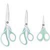 Vaessen Creative Set di Forbici - 3 pz Impugnature Ergonomiche - Carta, Tessuto e Altro - per Scrapbooking, Journaling e Biglietti Fatti a Mano - per Mancini e Destrimani - con Forbice di Precisione