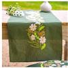 VERVACO Kit Centrotavola Ricamo Prestampato FLOREALE BIANCO Set Ricamo Biancheria Da Tavola 35 x 95 cm Set Fai Da Te Creativo Size Kit Hobby Creativi Adulti Casa Decor Embroidery Embroidery Runner