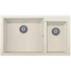 Plados ON8620-56 Lavello 2 Vasche 86 x 50 cm Sopratop con fascia miscelatore Serie One 86 -20 finitura 56 MicroULTRAGRANIT JASMINE