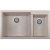 Plados ON8620-94 Lavello 2 Vasche 86 x 50 cm Sopratop con fascia miscelatore Serie One 86 -20 finitura 94 MicroULTRAGRANIT AVENA