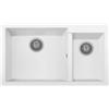 Plados ON8620-98 Lavello 2 Vasche 86 x 50 cm Sopratop con fascia miscelatore Serie One 86 -20 finitura 98 MicroULTRAGRANIT BIANCO