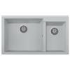 Plados ON8620-41 Lavello 2 Vasche 86 x 50 cm Sopratop con fascia miscelatore Serie One 86 -20 finitura 41 ULTRAMETAL ALLUMINIO