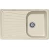 Plados SP0791-56 Lavello 1 Vasca con Gocciolatoio Reversibile 79 x 50 cm Serie Spazio 79 -10 finitura 56 MicroULTRAGRANIT JASMINE