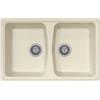 Plados SP0792-56 Lavello 2 Vasche Reversibile 79 x 50 cm Serie Spazio 79 20 finitura 56 MicroULTRAGRANIT JASMINE