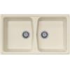 Plados SP0862-56 Lavello 2 Vasche Reversibile 86 x 50 cm Serie Spazio 86 20 finitura 56 MicroULTRAGRANIT JASMINE