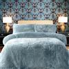 Set copripiumino per letto queen size, in morbida pelliccia sintetica shaggy con imbottitura, include 1 soffice piumino + 2 federe in pelo, colore: lilla