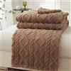 WONGS BEDDING - Coperta in pile 150x200, morbida e soffice, ideale come copriletto o copridivano, in lana di pecora, calda coperta per letto e divano, colore: marrone