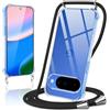 Coiwxmoi Cover per Google Pixel 10 con Cordino 6,3,Trasparente Custodia con Laccio Tracolla Corda Catena Cinghia,Ultra Morbido Silicone TPU Antiurto Case per Google 10, Nero