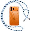 Pnakqil Cover per iPhone 17 Pro Max con Cordino, Trasparente Custodia con Laccio Tracolla Cellulare Girocollo Collana Protettiva per iPhone 17 Pro Max 6,9 Pollic, Blu