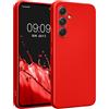 kwmobile Custodia Compatibile con Samsung Galaxy A54 5G Cover - Protezione Back Case Morbida - Silicone TPU Effetto Metallizzato Rosso Scuro Metallizzato