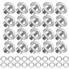METALLIXITY Occhielli con Rondelle (10.5 x 6 x 7mm) 200pz, Lega Grommet Kit Cromato Cromato - per Pelle Tela Abbigliamento Fai-da-Te Artigianato Fabbricazione, Argento Tono