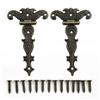 Heuskay 4 cerniere in lega di zinco in bronzo retrò per finestre, armadietti, armadi, porte, scatole di legno, cerniere per scatole di gioielli, 113 x 69 mm