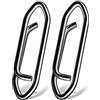 9Tong Molta Forza Clip da Pesca Girelle Scatto da Pesca in Acqua Salata Girevoli a Scatto per Connettori in Acciaio Inossidabile Clip da Cambio rapido dell'Esca Nichel Nero, 50pcs, 44lbs