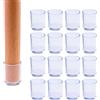 Sesimo 16 tappi di protezione per gambe della sedia, in silicone, piedini in gomma, adatti per sedie da giardino (diametro 16 mm)