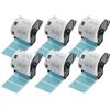 BETCKEY - 6 Rotoli DK-11209 Etichette per Indirizzi Compatibile con Brother, 62mm x 29mm, 4800 Etichette Colorate Blu per Stampanti di Etichette Brother QL