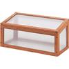 casa.pro Miniserra in Legno e Policarbonato con Tettuccio Apribile Serra da Giardino, Balcone Terrazzo per Protezione Piante e Orto Box Traslucido 60 x 30 x 23/30 cm