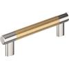 Amerock Esquire BP36558PNCZ - Maniglia per armadietto, in nichel lucidato/bronzo champagne, 128 mm
