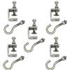 WANLIAN 5 fascette stringitubo in acciaio inox, pinze a C, morsetti a vite quadrate, con ganci in acciaio inox che possono sopportare 45,4 kg di gravità statica