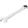 Vigor V1010 Chiave combinata a cricchetto | SW 10, uscita profilo esterno doppio esagonale, profilo esterno esagonale, cromato, lucido, SW 10 mm, lunghezza l2 160 mm