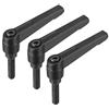 Unknown M8x32 mm Maniglia regolabile serraggio leva pulsante pulsante cricchetto maschio filettato tassello 3 pezzi