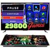 Generic Pandora Box Arcade Console con 29800 Giochi Retro Originali e Giochi 3D con LED Che cambiano Colore e Sistema Audio e Joystick ovali