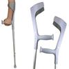 GERCARE Coppia di stampelle ortopedici regolabili in altezza. Stampelle in alluminio per adulti. Stampelle ortopedici con rivestimento antiscivolo. Grigio