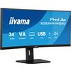 iiyama ProLite XCB3494WQSU-B1 Monitor PC 86,4 cm (34") 3440 x 1440 Pixel UltraWide Quad HD LED Nero [XCB3494WQSU-B1]