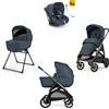 Inglesina Sistema modulare aptica system quattro colore resort blue con telaio litio e seggiolino auto darwin infant recline - inglesina