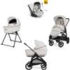 Inglesina Sistema modulare aptica system quattro colore opal ivory con telaio litio e seggiolino auto darwin infant recline - inglesina