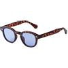 ADEWU Occhiali da sole classici quadrati piccoli occhiali retrò UV400 unisex a bordo pieno uomo donna, Blu Havana