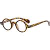 LJCZKA Occhiali Luce Blu Rotondi Piccoli per Uomo Donna Vintage Occhiali Trasparenti Finti Antiriflesso per Computer Gioco Lettura