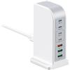 HONGYEE Caricatore USB multiplo da 180 W, adattatore a 7 porte con 4 USB-C + 3 USB-A, stazione di ricarica USB C, caricatore multiporta per MacBook Pro/iPad, iPhone 15 14 13 12 Pro Max, Samsung S24 Ultra,