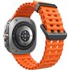 TiMOVO Ocean Silicone Sport Band per Samsung Galaxy Watch Ultra 47mm(2025/2024), Cinturino Impermeabile Morbido e Traspirante per Uomini e Donne, Arancione