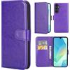32nd Custodia a Portafoglio in Pelle PU per Samsung Galaxy A16 5G / 4G, Case con Slot per Sched di Blocco RFID, Chiusura Magnetica e Supporto Integrato - Viola