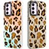 Tedyhulle 2 Pezzi Cover per Samsung Galaxy A16 5G/ 4G 6,7", Disegni Leopardo giallo Glitter Lussuoso Custodia, Copertura posteriore dura del PC con TPU Soft Matte Silicone Bumper Custodia protettiva antiurto