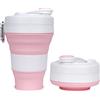 UNNESTAR Tazza da campeggio pieghevole con cannuccia in silicone pieghevole tazza da caffè sport bottiglia portatile da viaggio all'aperto auto 600 ml 20 oz