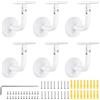 SUPAWAY Supporti per corrimano Scale supporto a parete Corrimano per supporto a parete Staffe per corrimano in acciaio inox per ringhiera in legno metallo,scale,corrimano,corridoio,Piegatura-6-Bianco