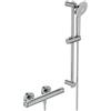 Ideal Standard - Ceratherm T50, Kit doccia con miscelatore termostatico, Set saliscendi doccia, Cromato