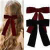 Funngy Fermaglio per Capelli con Fiocco,2 PCS Fermagli per Capelli Donna Capelli Fiocco Grande Fermaglio Capelli Donna Elegante Fiocco in Raso per Capelli per Accessori Capelli Donne e Ragazze